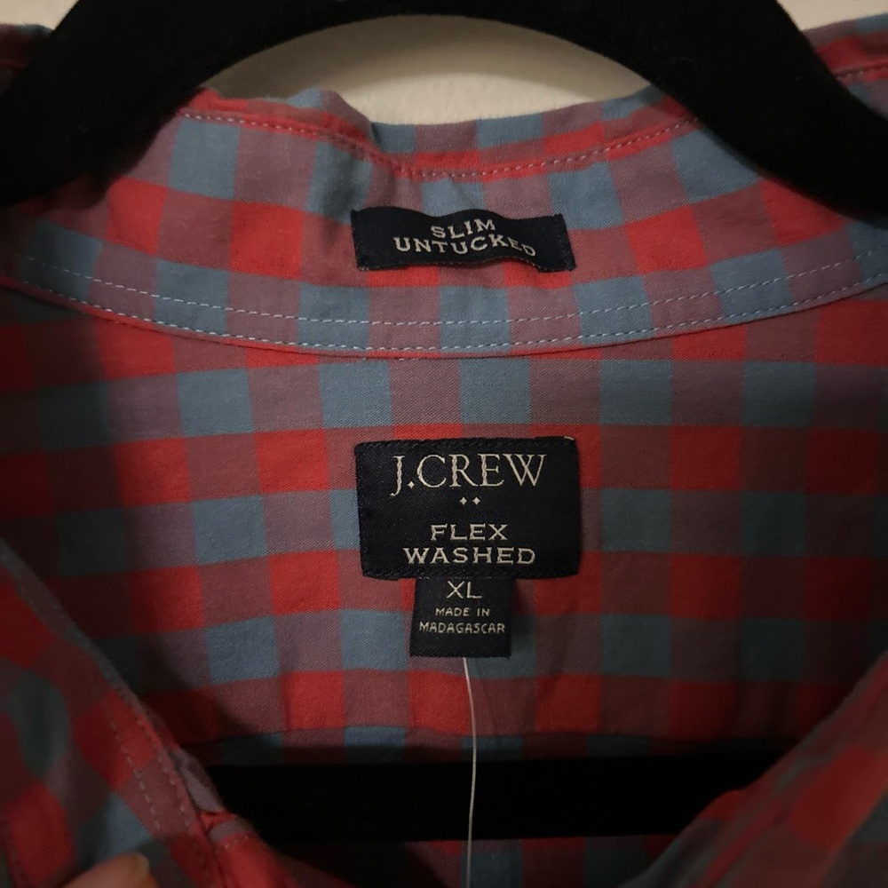 J.Crew Red & Blue Plaid Button Down Shirt NWT